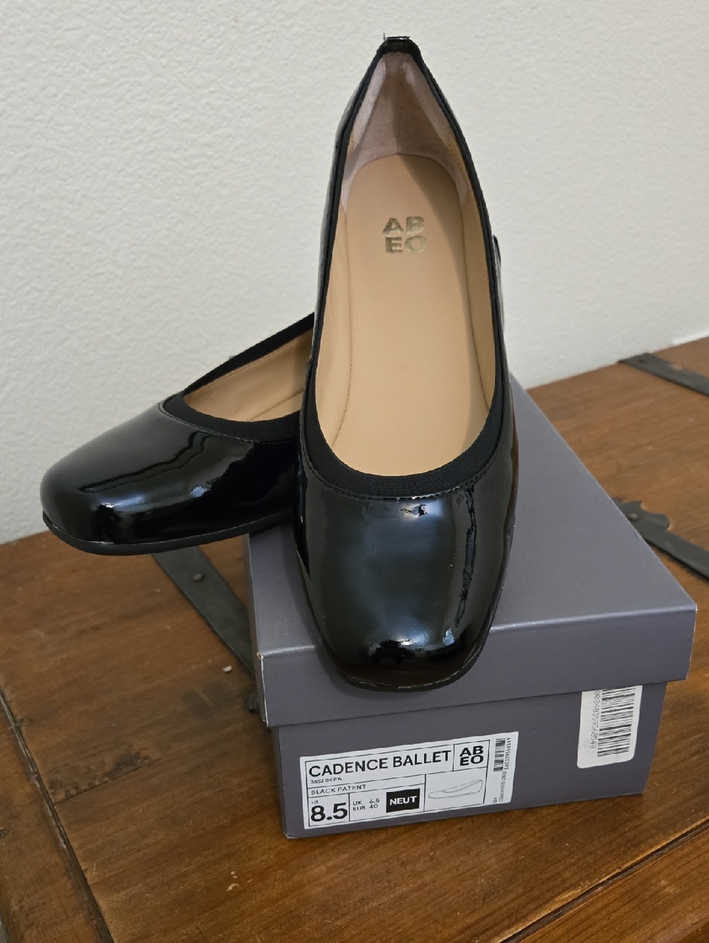 Cadence Black Patent Ballet Flats - ABEO